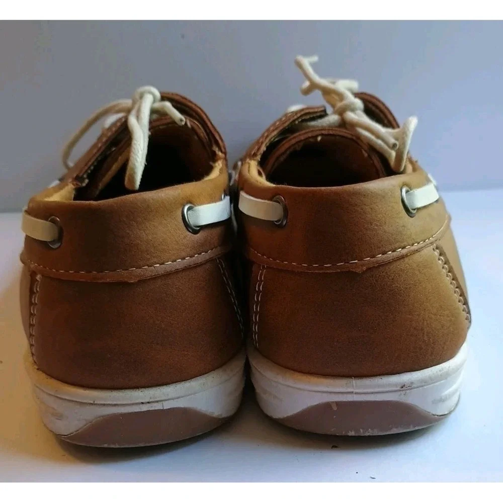 Mario Lopez‎ SZ 2 Boys Youth Loafers Boat Shoes Brown Matte